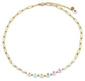 Ketting J’adore - RVS - Lengte Verstelbaar 45-50 cm - Goudkleurig