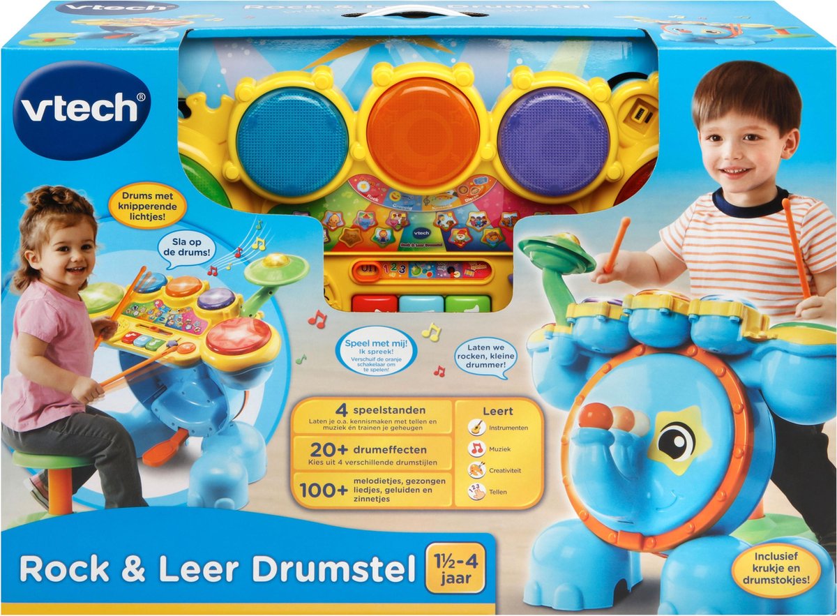 VTech Baby Rock & Leer Drumstel - Educatief Babyspeelgoed - 1.5 tot 4 Jaar  | bol.com