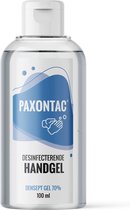 Desinfecterende Handgel 100 ml | Paxontac | Handige meeneemverpakking handalcohol | Ontsmetting | Densept gel 70% | Antibacterieel | Geproduceerd en Verzonden uit Nederland | Plakt