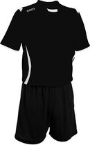 Voetbaltenue kinderen en volwassenen (Voetbalshirt Levante inclusief voetbalbroek en voetbalkousen.) in de kleur zwart - wit. Maat: S