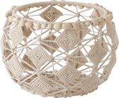 J-Line Mand Rond Macrame Katoen Creme