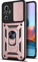 Voor Xiaomi Redmi Note 10 Pro Sliding Camera Cover Design TPU + PC-beschermhoes (roségoud)