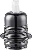 Home Sweet Home - E27 fItting - Zwart - 4/4/8.5cm - Rond - voor E27 lamphouder gemaakt van metaal - geschikt voor E27 lichtbron - geschikt voor standaard E27 lampenkap - ENEC gekeurd - maak je eigen unieke lamp!