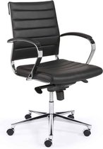 Ergonomische bureaustoel design 600 lage rug Zwart met glijdoppen