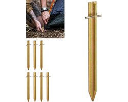 8x tentharing - set staal - haringen - grondpen - t-vormig - haring