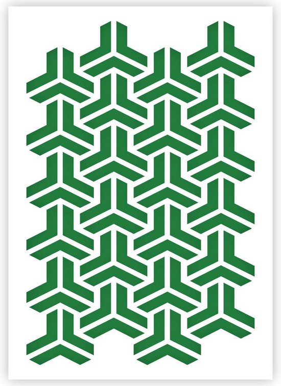 QBIX Escher Patroon Sjabloon - A5 Formaat - Kunststof - Stencil - QBIX