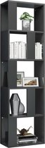 schappenkast hoogglans grijs - kamerscherm - kast - boekenkast - opbergkast - stellingkast - vakkenkast - rek - industrieel - modern - L&B luxurys