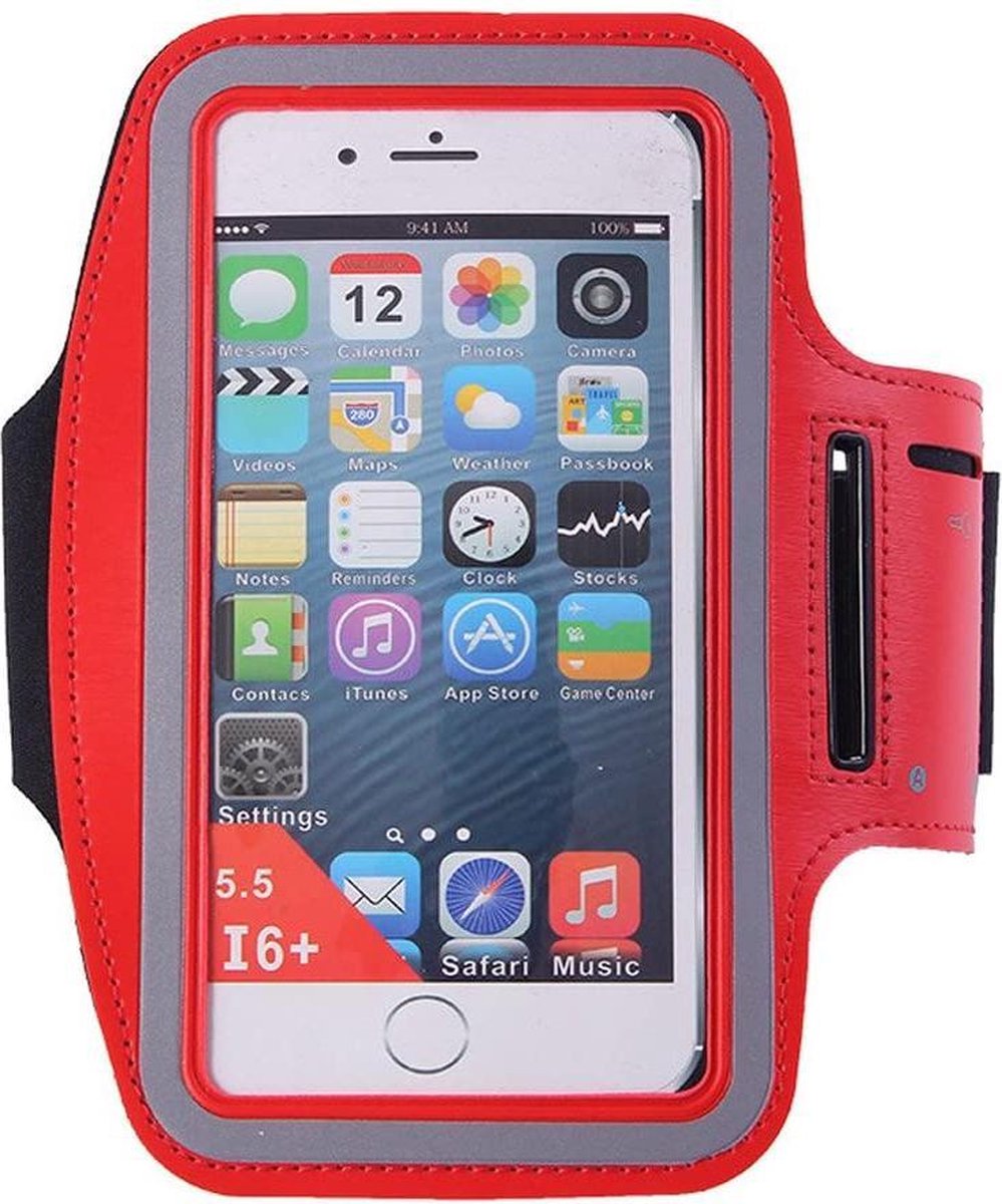 Hardloop Armband Telefoon | Geschikt voor: Oppo A16 A17 A18 A57s A58 A77 A78 A79 A96 Find X5 | Hardloop Armband | Sport Hardloopband | Hardloop Telefoonhouder | Rood