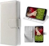 Telefoonhoesje - Book Case - Geschikt Voor LG G2 - Wit