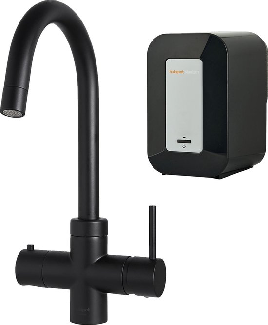 Hotspot Titanium Calisto Mat zwart 3in1 Kokend Water Kraan 4