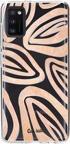 Casetastic Samsung Galaxy A41 (2020) Hoesje - Softcover Hoesje met Design - Leaves Coral Print
