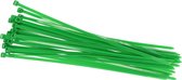 30x stuks Kabelbinders tie-wraps in het groen van 30 cm gemaakt van kunststof - 4.8 mm breed - snoeren bindmateriaal