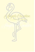 Hotfix rhinestone applicatie flamingo SS10