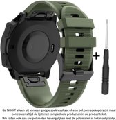 Leger Groen Siliconen Bandje voor Garmin Fenix 5S / Garmin Fenix 5S Plus – Maat: zie maatfoto – 20 mm army green smartwatch strap - band