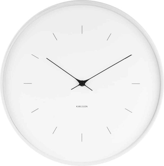 Horloge Murale Horloge Karlsson - Aiguilles Papillon Grandes - Blanc