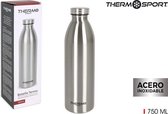 Thermo Sport(r) Thermos Bottle - Drinking Bottle - Thermos - 750 Ml Stainless Steel Silver