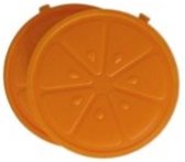 2x stuks ijsblokjes sinaasappel herbruikbaar - Plastic ijsblokjes - Verkoeling artikelen - Gekoelde drankjes maken