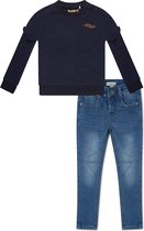 Koko Noko BIO Basics Set(2delig) Jeans NORI blauw en Sweater Nova Blauw - Maat 86/92