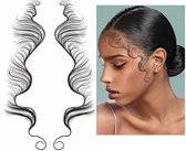 1 PCS Temporary Baby Hair Tattoo Stickers // Waterproof // DIY Hairstyling --003