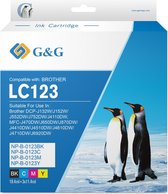 G&G Brother LC-123VALBP XL - Huismerk Inktcartridge - Zwart / Cyaan / Magenta / Geel