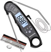 Digitale vleesthermometer - BBQ Thermometer met alarm - Thermometer draadloos voor slow cooking - Keukenthermometer