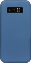 - ADEL Premium Siliconen Back Cover Softcase Hoesje Geschikt voor Samsung Galaxy Note 8 - Blauw
