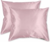 Beauty Pillow® Original - Satijnen Kussenslopen - Voordeelset - Duo Pack - Old Pink - 60x70 cm