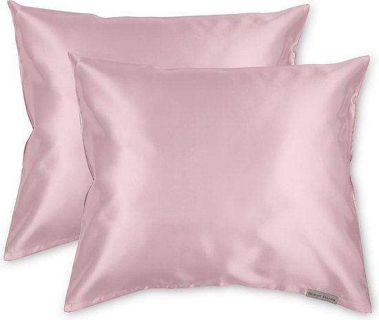Beauty Pillow® - Satijnen Kussenslopen - Voordeelset - Duo Pack - 60x70 cm - Old Pink