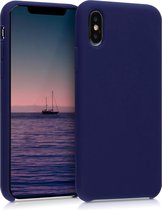 kwmobile telefoonhoesje voor Apple iPhone XS - Hoesje met siliconen coating - Smartphone case in deep ocean