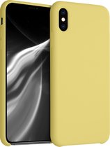 kwmobile telefoonhoesje voor Apple iPhone XS Max - Hoesje met siliconen coating - Smartphone case in zacht geel