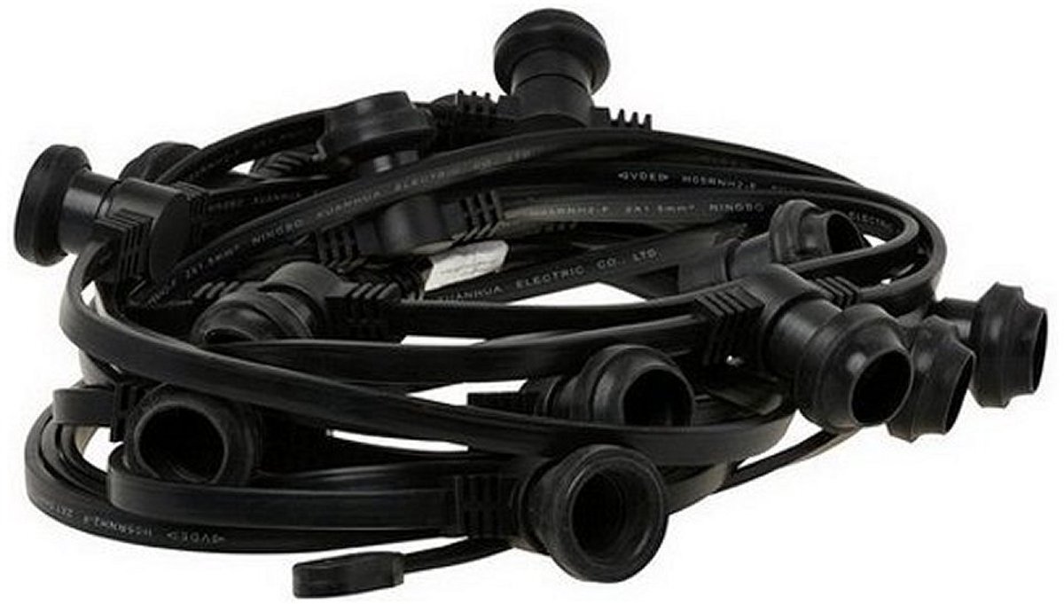 Simply Design P20 Waterdichte Prikkabel met 35 Fittingen 20 m Zwart