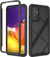 Voor Samsung Galaxy A82 5G Sterrenhemel Effen Kleur Serie Schokbestendige PC + TPU Case (Zwart)