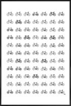 JUNIQE - Poster in kunststof lijst Bike Variations -40x60 /Wit & Zwart
