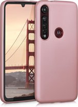 kwmobile telefoonhoesje voor Motorola Moto G8 Plus - Hoesje voor smartphone - Back cover in metallic roségoud