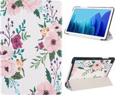 iPad Hoes 2017 - iPad 2018 Hoes Perzik bloesem 9.7 Inch - iPad 2018 Hoes 9.7 - iPad 2017 Hoes smart cover Trifold  - Ntech