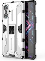 Voor Xiaomi Redmi K40 Gaming Supersonic PC + TPU Schokbestendige beschermhoes met houder (zilver)