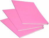 3x Rollen kraft kaftpapier roze  200 x 70 cm - cadeaupapier / kadopapier / boeken kaften
