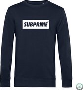 Subprime - Heren Sweaters Sweater Block Navy - Blauw - Maat S