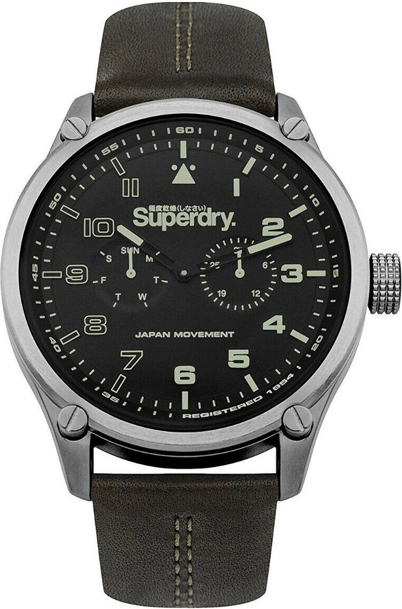 Superdry - Heren Horloge Aviator SYG208BN - Bruin