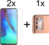 Beschermglas Motorola G9 Plus screenprotector 2 stuks - Motorola G9 Plus beschermfolie camera lens - 1 stuk - Motorola G9 Plus beschermfolie