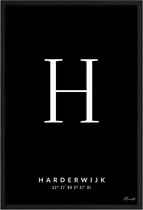 Poster Letter H Harderwijk A2 - 42 x 59,4 cm (Exclusief Lijst)