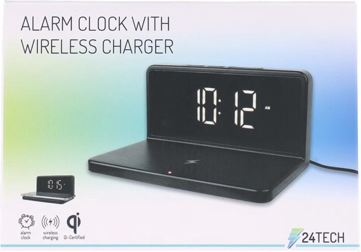 Wekker met oplaadstation- Alarm clock with wireless charger - digitale  wekker met... | bol