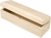 Langwerpige doos, afm 20x6x6 cm, binnenmaat 18,5x4,5x3,7 cm, Keizerin boom, 1stuk