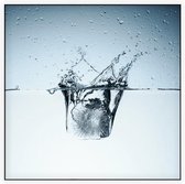 IJs in water - Foto op Akoestisch paneel - 100 x 100 cm