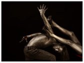 Artistieke Gouden Man - Foto op Akoestisch paneel - 80 x 60 cm