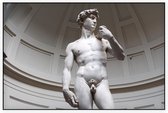 David, Michelangelo's meesterwerk in Florence - Foto op Akoestisch paneel - 120 x 80 cm