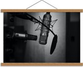 Schoolplaat – Microfoon Set - 60x40cm Foto op Textielposter (Wanddecoratie op Schoolplaat)