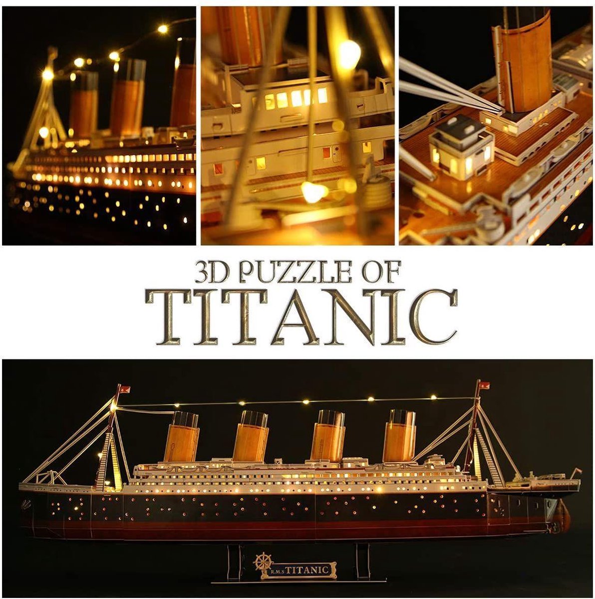 Cubic Fun - 3D Puzzel Titanic LED (2010328) — afbeelding 12