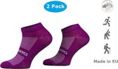 Comodo Korte Hardloopsokken / Sportsokken met Merinowol - 2 Paar - Fuchsia 39/42