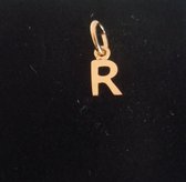 Robimex Collection Zilveren hanger gold letter  R